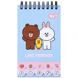 Блокнот Yes Line Friends Trio 85x137 мм 60 аркушів (152161)