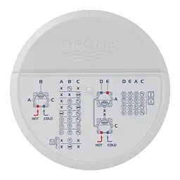 Душова система прихованого монтажу з термостатом Grohe Grohtherm Smartcontrol New Tempesta 250 UA26415SC10, Чорний матовий - мініатюра 9
