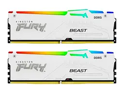 Модуль пам'яті Kingston FURY 64 GB (2x32GB) DDR5 6000 MHz Beast RGB EXPO White (KF560C30BWEAK2-64)