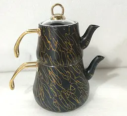 Двоярусний чайник O.M.S. Collection 8204-M Gold (0,8/1,8 л.) - мініатюра 3