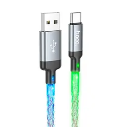 Кабель HOCO U112 Shine charging data cable for Type-C серый