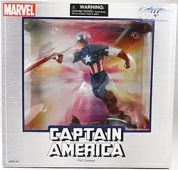 Фігурка Diamond Select Toys Gallery diorama Marvel Captain America Марвел Капітан Америка 25 см (G M CA) - мініатюра 5