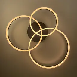 LED люстра в чорному кольорі на 3 кільця | Line F | Арт. A8008/3 BK - мініатюра 5