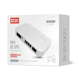 Джерело безперебійного живлення для роутера ColorWay Mini DC UPS, White, 10000 mAh (37Wh), 1xDC (12V/1.4A), 1xDC (9V/1.8A), 1xDC (5V/1.8A), 1xUSB (5V/1.8A), PoE (15V/1.3A / 24V/0.9A), індикатор заряду (CW-PB100LI3WT) - мініатюра 6