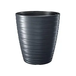 Горщик для квітів Prosperplast Maze круглий з вкладишем антрацит 296 х 329 мм (88710-433)