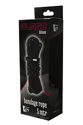 Мотузка для бандажаBlaze Deluxe Bondage Rope 5m Black, Чорний - мініатюра 3