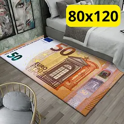 Стильний та зносостійкий килим для дому та офісу "50 EURO" 80х120 KT7001765