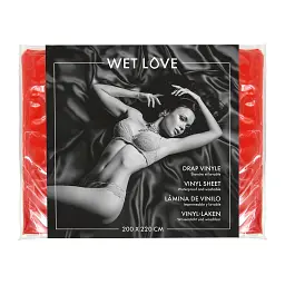 Fetish Tentation Wet Love - Простирадло з вінілу для фетишу, 220х200 см (червоний)
