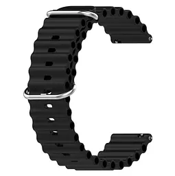 Ремінець силіконовий Primolux Ocean для годинника Huawei Watch GT/GT 2 Pro/GT 2 46 мм Black - мініатюра 2