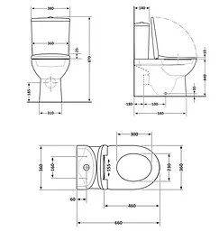 Унітаз підлоговий Qtap Robin Ultra Quiet з сидінням Slim Duroplast/ Soft-close/ Quick Release QT13226083AMB - мініатюра 10