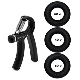 Набір кистьових еспандерів кільце+еспандер ножиці Power Grip Set1 NE-1587-60