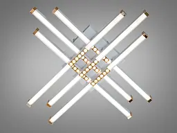 Сучасна стельова LED-люстра Diasha 2532WH+WH dimmer біла, 60 Вт, з пультом і димером, 68 см, 6-16m2 - мініатюра 2