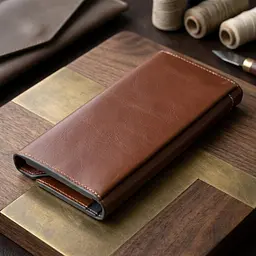 Барсетка із гладкої шкіри Grande Pelle 11421 коричнева - мініатюра 4