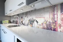 Кухонний фартух Натюрморт Прованс вінілова наклейка ПВХ лаванда годинник Сірий 60х200 см Happy Pocket Z180771 - мініатюра 6