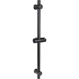 Душова стійка з тримачем універсальна Qtap Lepit 665 мм округла QTLEP82103OB Black Matt Чорний матовий
