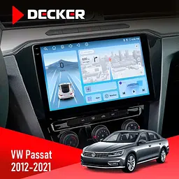 Штатна магнітола Volkswagen Passat 2012-2021 Decker D10-010 6x128, DSP, 4G, 2K Decker (НФ-00009382)