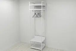 Шафа Гардероб Уні секція 2 серії Конект Ferrum-decor 220x60x50см Білий метал ДСП Білий 32 мм (FRD-104543)