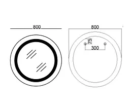 Дзеркало Mixxus PLAIN MC02-80 з LED Touch, Anti-fog, димером, регулюванням яскравості, годинником (MI6931) - мініатюра 11
