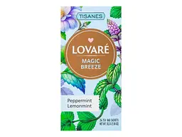 Чай пакетований трав'яний з квітами LOVARE «MAGIC BREEZE» листя м’яти 24*1,3г 24 пакетиків