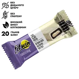 Протеїновий батончик FitWin Protein Bar 33%, 60 грам з начинкою - Печиво-крем