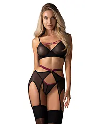 Комплект Obsessive Novenes 3-pcs set, XL/2XL - мініатюра 2