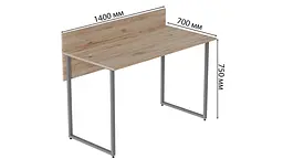 Комп'ютерний стіл Ferrum-decor Скай 75x140x70 сірий ДСП Дуб Сан-Марино 16мм (FRD-101584) - мініатюра 3