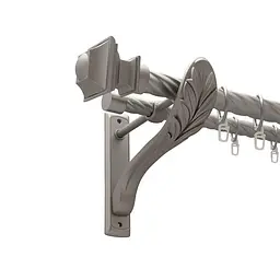 Карниз Orvit Борджеза металевий дворядний ретро скручена труба кільце металеве Сатин 25\19 мм 160 см (00-00011475)