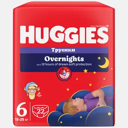 Підгузки Huggies Overnights Pants Трусики 6 15-25 кг 22 шт. (5029053581101) - мініатюра 2