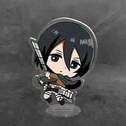 Акрилова колекційна фігурка Чібі Chibi Атака титанів Мікаса Аккерман 10 см