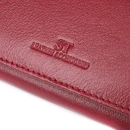 Елегантний гаманець у два складення з натуральної шкіри ST Leather 23065 бордовий - мініатюра 5