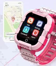 Годинник телефон для дітей Lemfo D21 з GPS трекером, сім картою, відеодзвінком, прослуховуванням, кнопкою SOS та 4G Чорний - мініатюра 17