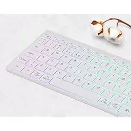 Клавіатура Canyon HKB-W11 Slim Dual Mode Wireless/Bluetooth RGB UA White (CNS-HBTK11W) - мініатюра 5