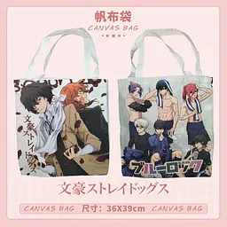 Шоппер еко-сумка Великий із бродячих псів Bungou Stray Dogs та Синя в'язниця: Блю Лок Blue Lock 36 х 39 см двосторонній - мініатюра 2