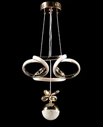 Люстра стельова LED Splendid Ray L124/2, 2 лампи, золото, білий, регульована висота 30-120 см - мініатюра 2