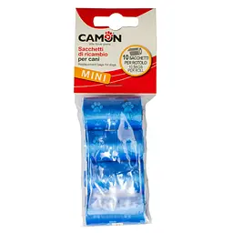 Пакети для собачих фекалій Camon блакитні 6 см (4 рулони x 10 шт.) (B523/H)