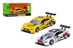 Іграшкова машинка гоночна BMW M4 DTM 1:43 Автопром металева 4367, коробка 14,5 х6, 5х7 см