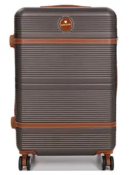 Валіза середня M ABS-пластик Worldline Airtex 629 67×45×27см 74л Коричнева - мініатюра 3