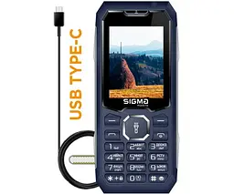 Кнопковий телефон Sigma mobile X-Style 341 Bro Type-C синій (4827798368428) - мініатюра 7
