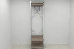 Шафа Гардероб Уні секція 1 серії Конект Ferrum-decor 220x60x50см Сірий метал ДСП Дуб Сонома Трюфель 32 мм (FRD-104506) - мініатюра 6