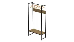 Вішалка модульна підлогова Ferrum-decor Треліс 12 180x90x38 чорний ДСП Дуб Артізан 16мм (FRD-104309) - мініатюра 3