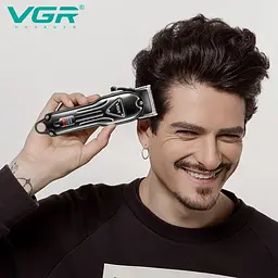Акумуляторна машинка для стрижки (clipper) VGR V-051, 4 насадки, 2500 mAh, LED-дисплей - мініатюра 9
