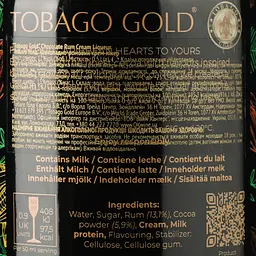 Лікер Tobago Gold Chocolate Rum Cream, 17%, 0,5 л - мініатюра 4
