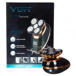 Електробритва акумуляторна VGR V-316 LCD (5 в 1) тример машинка для стрижки волосся - мініатюра 3
