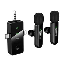 Мікрофон HOCO Fair dual-mic бездротовий мікрофон L20C (iP/Type-C/3.5) |ENC, 2.4G| - мініатюра 2