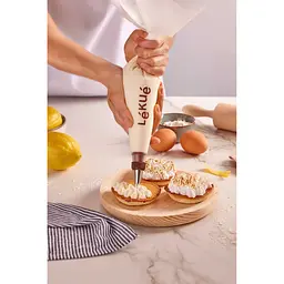 Мішок кондитерський Lekue Reusable Flexible Lids з 3 насадками (883729) - мініатюра 7