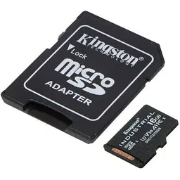 Карта пам'яті Kingston 16GB microSDHC class 10 UHS-I V30 A1 (SDCIT2/16GB) - мініатюра 2