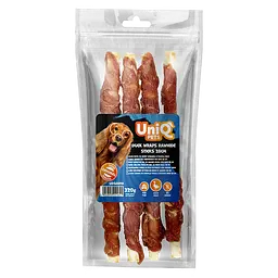 Ласощі для собак UniQ PETS Качка на палиці з сиром'ятної шкіри 28 см, 320 г - мініатюра 2