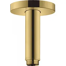 Кронштейн для верхнього душу Hansgrohe зі стелі S 100 мм Polished Gold Optic 27393990 Золотий