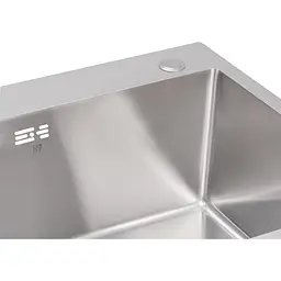 Мийка для кухні Lidz Handmade H7843 з двома чашами інтегрована 3.0/1.0 мм Brushed Steel (LDH7843BRU35387) - мініатюра 4