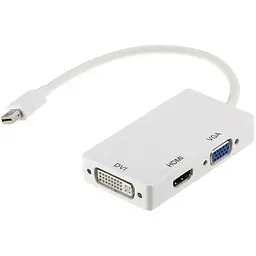 Перехідник PowerPlant Xiaomini DisplayPort (Thunderbolt) - HDXiaomi, DVI, VGA (3 в 1)